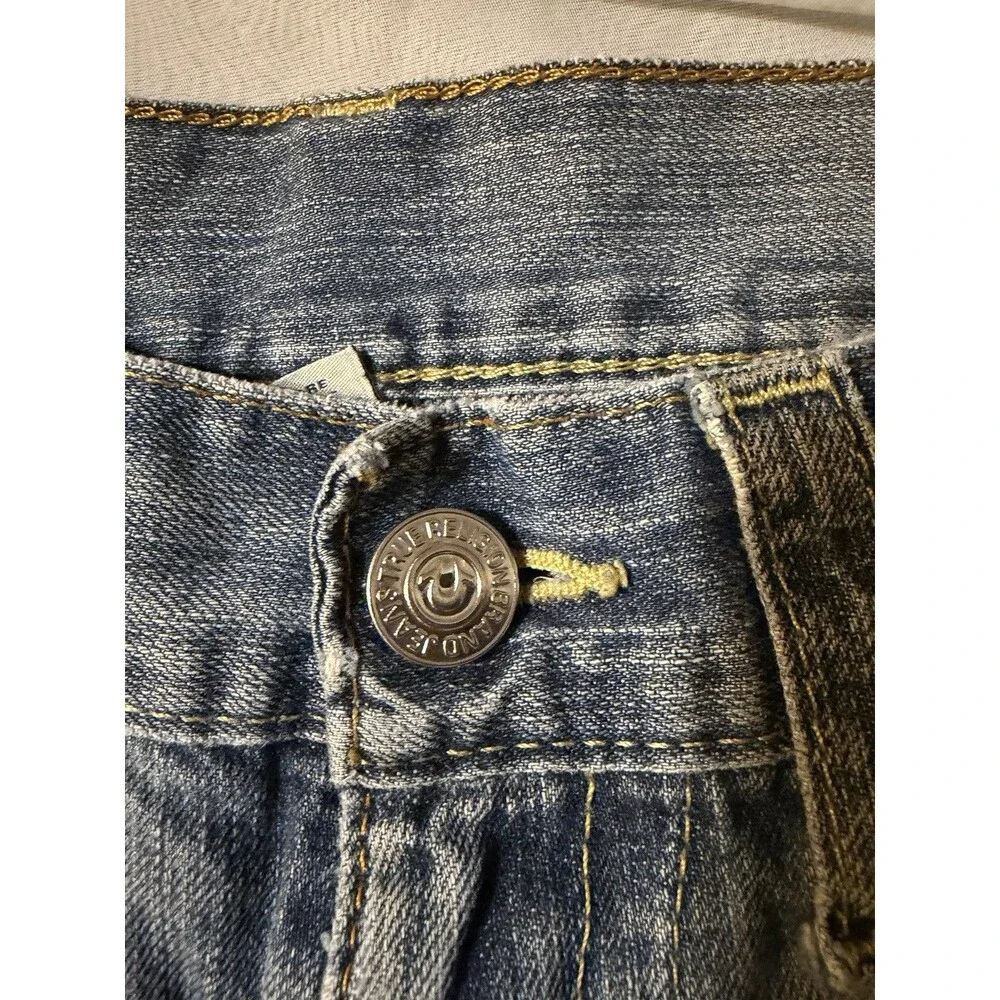 Vintage True Religion Distressed Denim Shorts Jorts Cutoff Mens Size 32 Y2K
